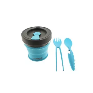 Camping Besteckset - Besteck to Go - Picknick Zubehör - Kaffeetassen Set Blau - Bild 1 von 4