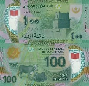 Mauritania 100 Ouguiya (2017) - Fort/Cattle/Polymer/p-23 UNC - Picture 1 of 3