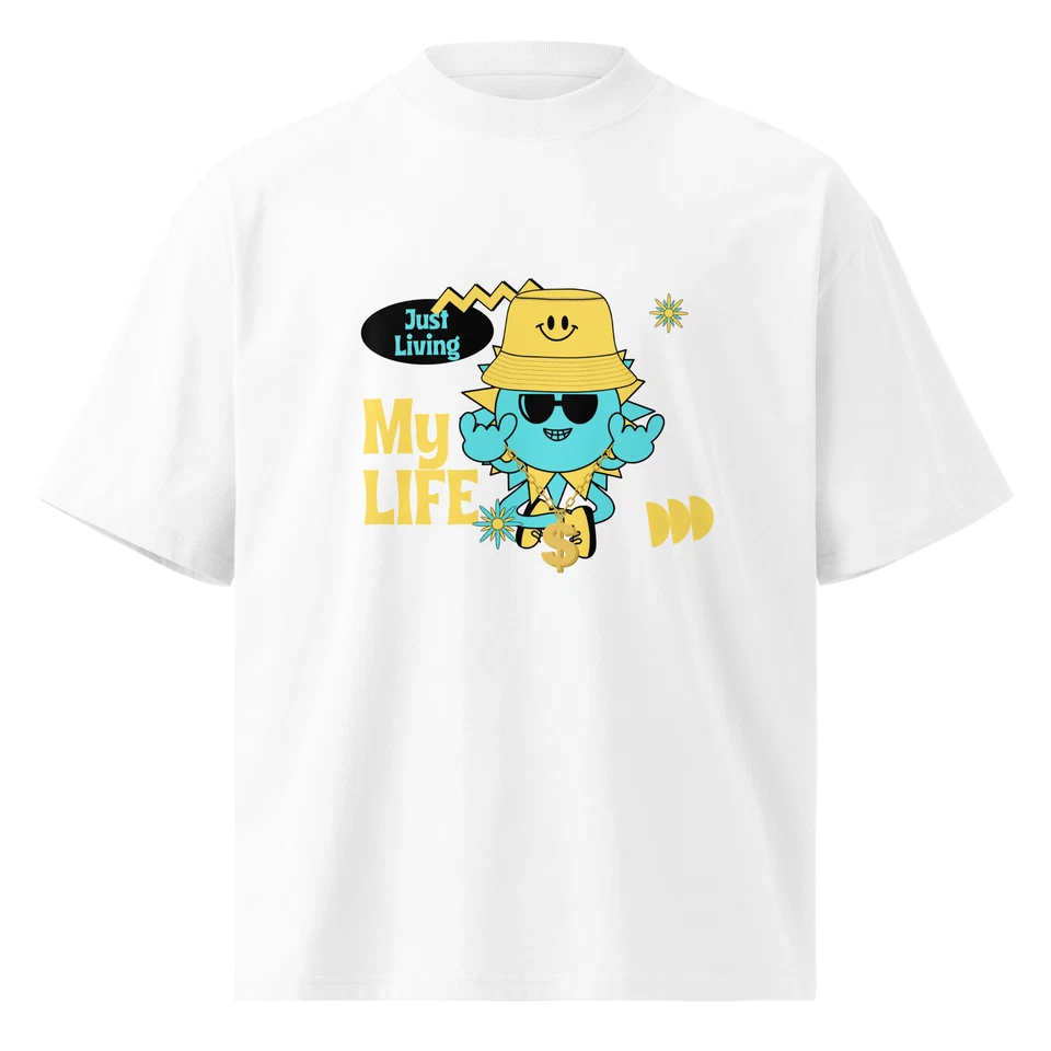 Camiseta Unisex Orgánica Oversize Cuello Alto Foto 1 de 1