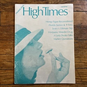 High Times Magazine #1 1974 First Issue One Dollar Excellent Condition - Picture 1 of 24