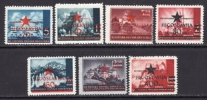 Yugoslavia 1945 Croatia Overprint Demokratska Federativna Jugoslavija Set MH - Picture 1 of 1