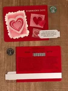Starbucks Card 2010 Valentines Paper Hearts NEW Rare EXCELLENT - Picture 1 of 3