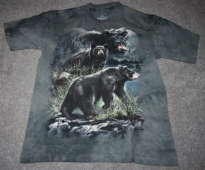 15-3590 LARGE UNISEX YOUTH/CHILDS THREE BLACK BEARS DESIGN THE MOUNTAIN T-SHIRT - Picture 1 of 8