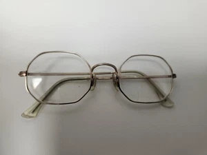Vintage MCM Octagonal (8-sided) Eyeglasses Art Craft 1/20 12K GF 4-5 1/4 - Picture 1 of 11