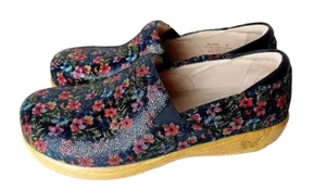 Alegria by PG Lite Women's Black & Colorful Floral Shoes Size 9/10 KEL-947 EU 40 - Picture 1 of 2