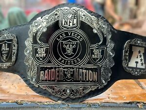 LAS VEGAS Raider Nation American Football League NFL Championship Belt 2MM Brass