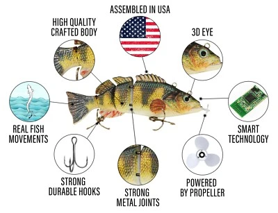 Rechargeable Robotic fishing Usb Led Swimming Electric Bait Bass lures - Image 1 of 4