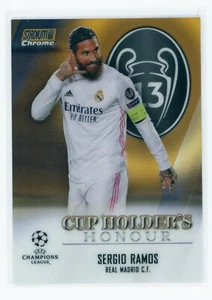 2020-21 Sergio Ramos Topps Stadium Club Chrome Gold Refractor Real Madrid 15/50 - Bild 1 von 3