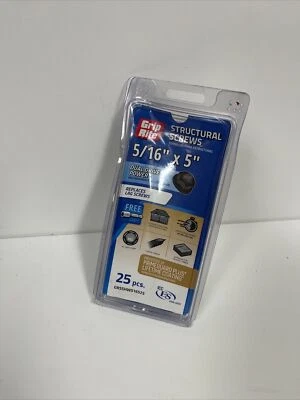 Grip Rite GRSSHW516525 5/16" por 5" Prime Guard Plus Tornillos Estructurales 25 piezas Nuevo Foto 1 de 2