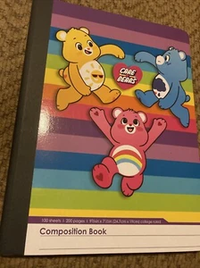 NEW Care Bears Composition Book, 7-1/2" x 9-3/4", College Ruled, 100 Sheets - Picture 1 of 3