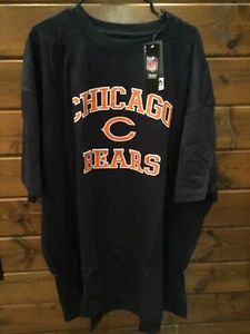 Chicago Bears Logo Majestic Navy T-Shirt 4XL NWT - Picture 1 of 6