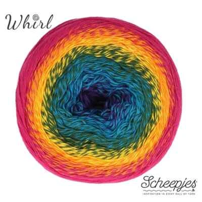 COTTON WHIRL Scheepjes 100 % ORGANIC COTTON gradient colors yarn 226 g / 7.97 oz - Image 1 of 4