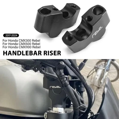 For Honda Handlebar Risers Mount Rebel 300 500 1100 CMX300 CMX500 CMX1100 17-24 - Image 1 of 4