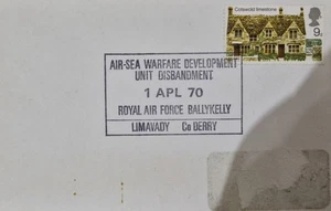 Air-Sea Warfare Development Unit Disbandment Royal Air Force Ballykelly Envelope - Picture 1 of 2