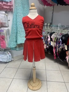 Size 6 Rattlers Red White Black 1 Pc Cheerleader Uniform Jumper Dress NWT - Picture 1 of 4