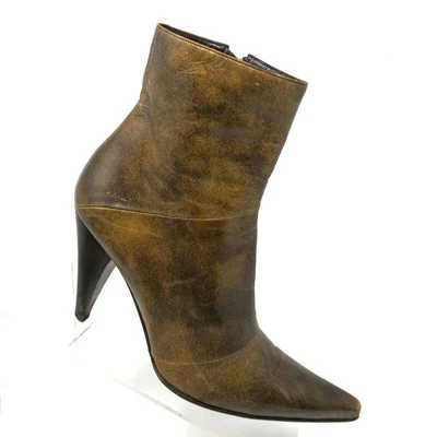 Gianni Barbato Pointed Toe Boot Womens 36.5 / US 6 - 6.5 Distressed Heel - Image 1 of 4