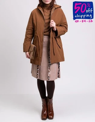 RRP €649 SEVENTY SERGIO TEGON 10 Parka Coat IT42 US6 UK10 M Brown Hooded - Image 1 of 4