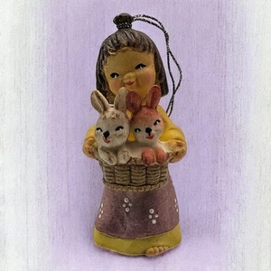 Vtg Toriart by Anri Ferrandiz Castells Basket of Joy Rabbit Bunny Ornament Box - Picture 1 of 12