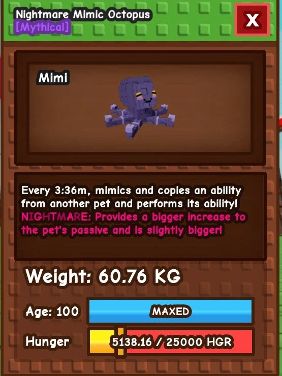 HUGE MIMIC OCTOPUS | 60KG+ AGE 100 |🪴Grow a Garden ‼️FAST & EASY‼️ — 第 1/1 张图片