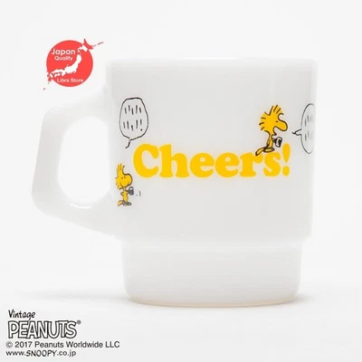 RAR Feuerkönig SNOOPY Stapelbecher Peanuts Cheers! Milchweiß 2017 aus Japan - Bild 1 von 4