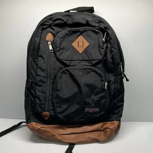 Jansport Houston Backpack Book Bag Black Student School Nylon - Picture 1 of 23