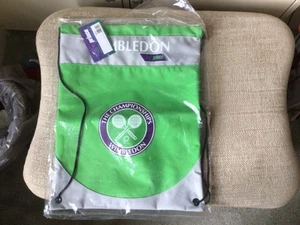 Wimbledon By Prince Drawstring Gym Tennis Bag BNWT Green and Purple - Picture 1 of 2