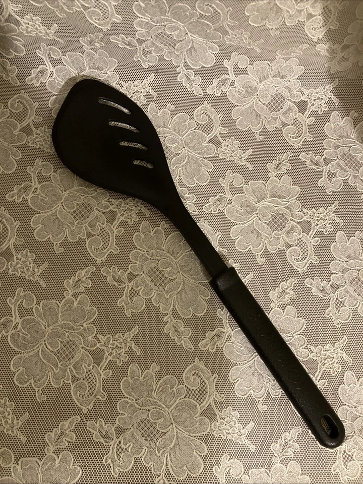 Calphalon Black Nylon Slotted Spoon Strainer Mixer Skimmer Heat Resistant - Image 1 of 4