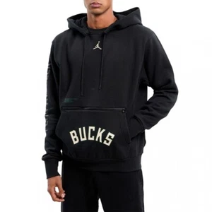 Jordan Courtside Statement Milwaukee Bucks Hoodie - Size Medium - Picture 1 of 3