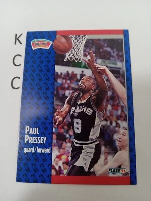 1991 Fleer Basketball #186 Paul Pressey San Antonio Spurs   ID:2 - Image 1 of 2
