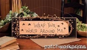 WRAP YOUR WORLD AROUND ME STITCHERY Sign - Picture 1 of 1