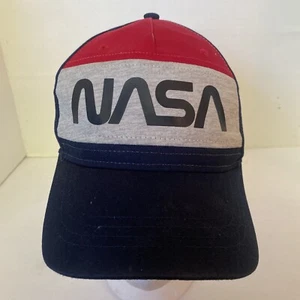 NASA Buzz Aldrin Youth Cap Red White Blue Gray Color Blocking - Picture 1 of 6