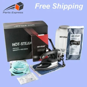 HÖT-STEAM® GRAVITY FEED STEAM IRON SGB-650 COMPLETE SET w/IRON-SHOE & RESIN - Picture 1 of 16