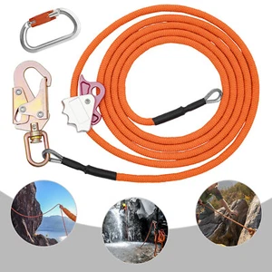 Cordino da Arrampicata Filo Acciaio Nucleo Flipline Kit Corda di Sicurezza Esterno 1/2in*14ft - Foto 1 di 12