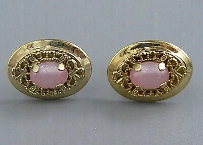 Gemelos de colección para hombre rosa perla filigrana bisutería J93 Foto 1 de 3