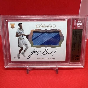 2017 Panini Flawless - Flawless Patch Autographs #bk-lb Lonzo Ball /10 Bgs 9.5 - Picture 1 of 2