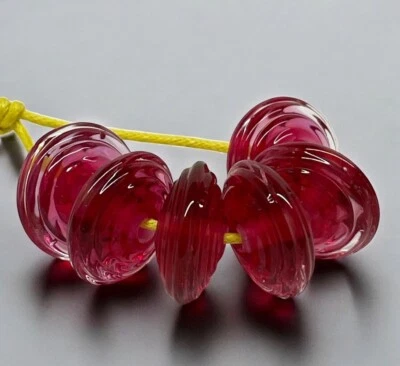 Cuentas de vidrio de murano hechas a mano únicas marca James Jankewicz 6 piezas Foto 1 de 4