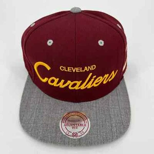 Mitchell & Ness Snapback Hat Men's Red Maroon Cleveland Cavaliers Basketball NBA - Picture 1 of 10