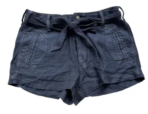 AMERICAN EAGLE AEO High Rise Tie Waist Bow Shorts Size 6 Blue 30x2.5” - Picture 1 of 8