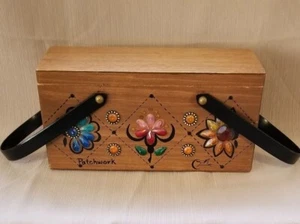 Vintage Enid Collins Patchwork Box Bag Purse - Picture 1 of 15