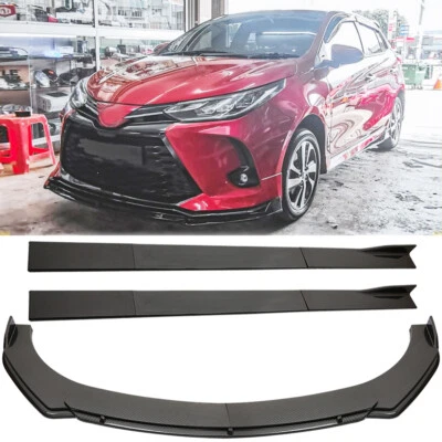 Спойлер спойлер закраина переднего бампера из углеродного волокна + боковая юбка для Toyota Yaris /iA - Изображение 1 из 4