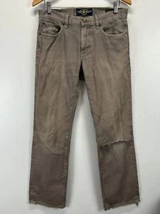 Lucky Brand 221 Original Straight Jeans Sz 31x32 Thrashed Brown Mens - Picture 1 of 10