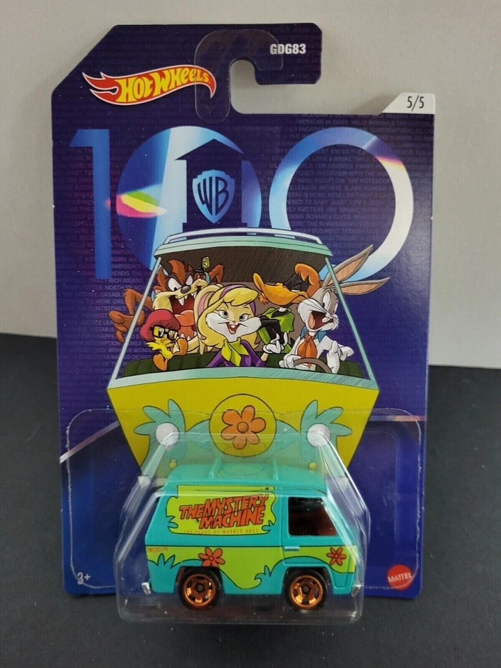 2021 Die Cast Hot Wheels WB 100 The Mystery Machine новая в упаковке   - Изображение 1 из 1