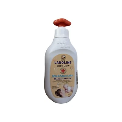 Lanoline Baby Glow Shea Butter & Cocoa Lotion 600ml. Protects From Day Old-15yrs - Image 1 of 3