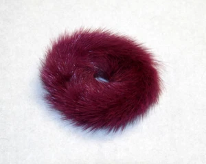 New Purple Mink Fur Scrunchy Efurs4less - Picture 1 of 1