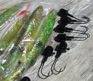 Gancho bala 2/0 de 5" combo hocico ojo de pared señuelos lucio muskie - Imagen 1 de 4