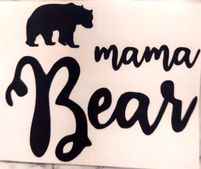 Calcomanía de vinilo Mama Bear resistente a la intemperie coche camión parabrisas pared 3"x4" Foto 1 de 2