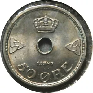 elf Norway 50 Ore 1947 - Picture 1 of 2