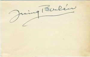 Irving BERLIN (Musical Theater): Autograph Signature - Picture 1 of 1
