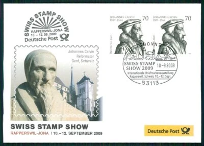 GERMAN POST EXHIBITION-COVER 2009 SWITZERLAND REFORMATION CALVIN m3299 - Image 1 of 2