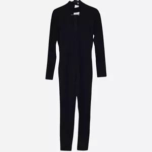 LPA Women Catsuit Medium Black High Neck Keyhole Long Sleeve Skinny Sexy Revolve - Picture 1 of 24
